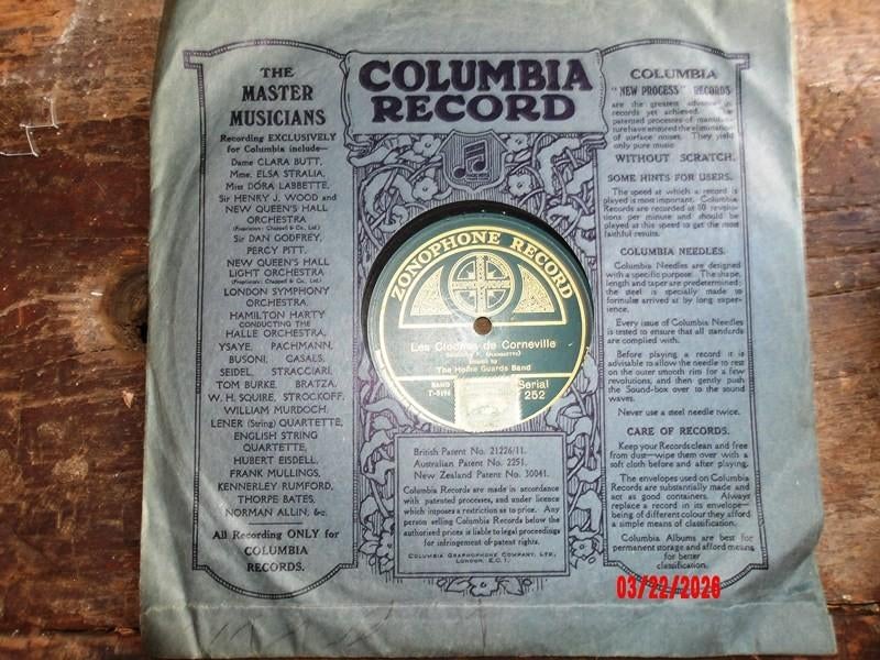Disques pour Gramophone, Enlèvement
