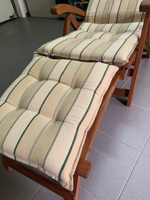 Chaise longue en teck, Jardin & Terrasse, Enlèvement, Comme neuf, Bois, Réglable