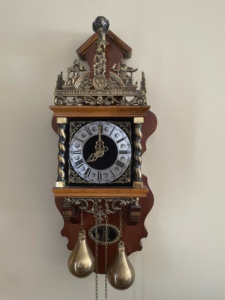 Zaanse wandklok WUBA Warmink – vintage 1966 – €55, Antiek en Kunst, Ophalen
