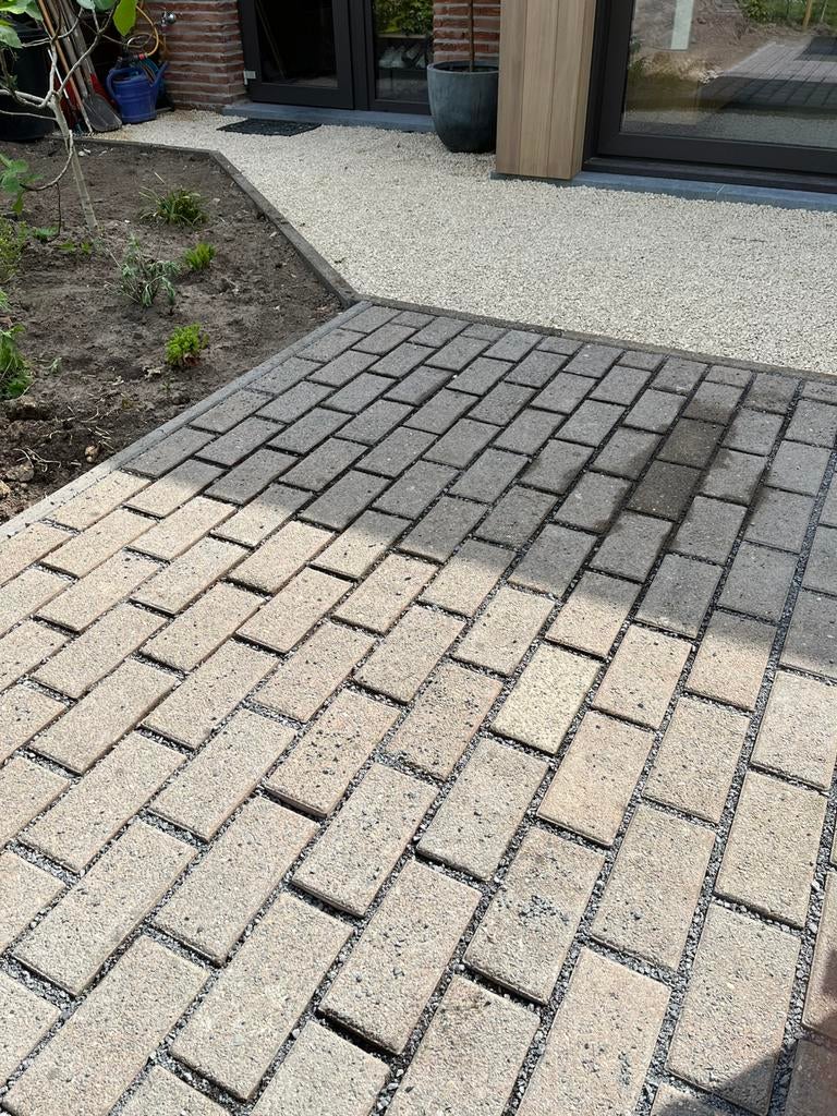 Betonklinkers 30m2, Tuin en Terras, Ophalen, Zo goed als nieuw