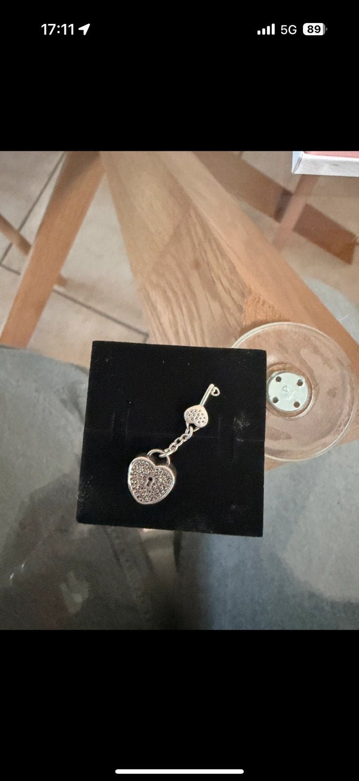 Pandora bedel hartje, 1 bedel, Ophalen of Verzenden, Zo goed als nieuw, Pandora