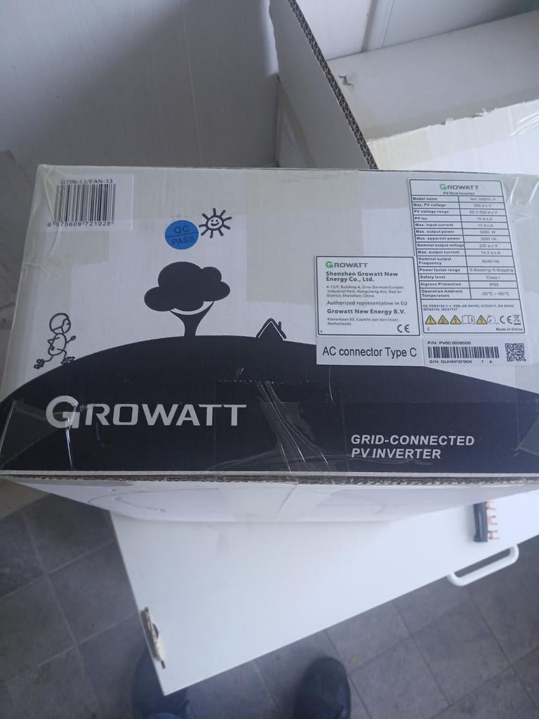 Growatt pv inverter omvormer 3Kw, Ophalen of Verzenden