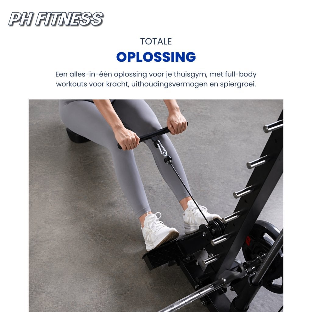 PH Fitness Premium Power Rack - Home Gym 160KG, Enlèvement, Bras, Plaques d'haltères