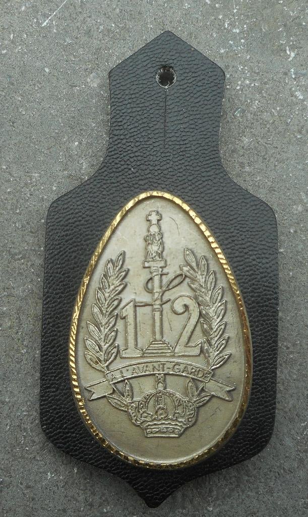 BELGIQUE: ARMEE BELGE / 12EME RGT DE LIGNE - BRELOQUE, Envoi, Armée de terre, Emblème ou Badge