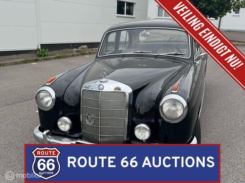 Mercedes-Benz 220 Ponton | 1956 | Route 66 Auctions, Zwart, Mercedes-Benz, Bedrijf, Handgeschakeld