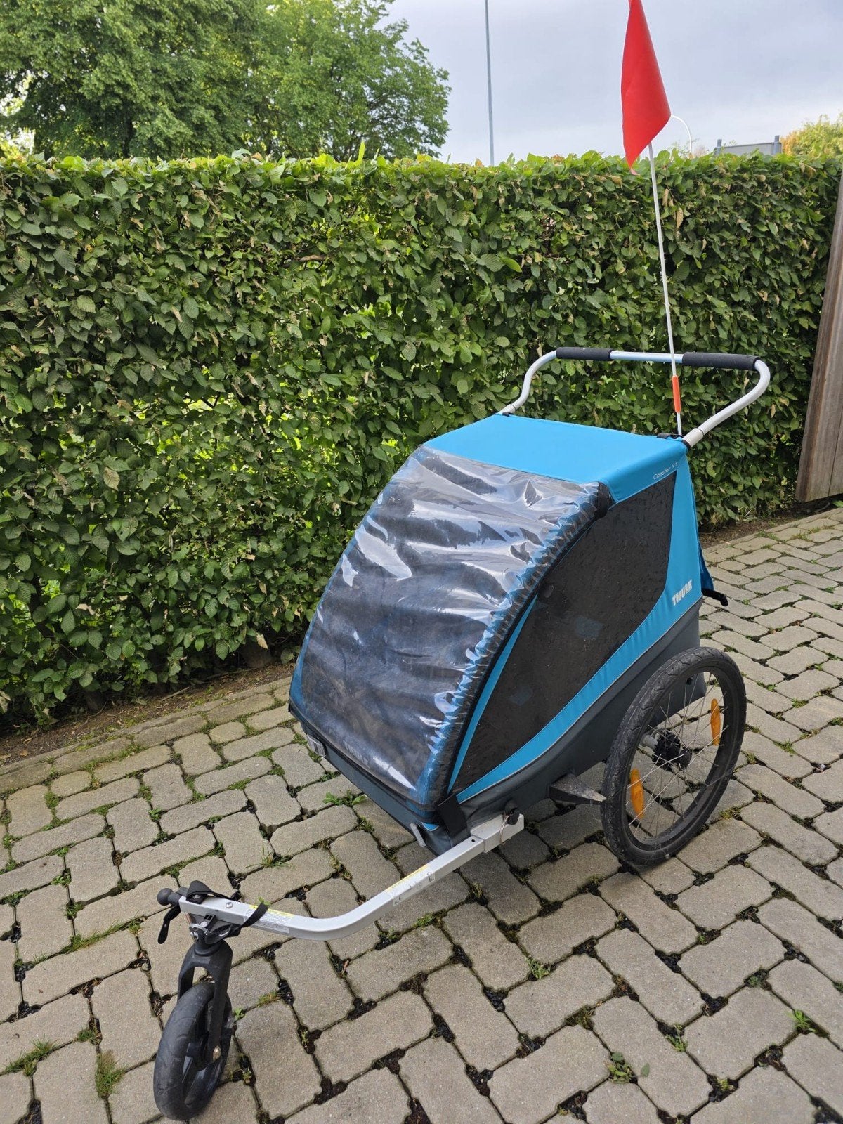 Fietskar Thule met verkleinkussen baby van Thule, Ophalen of Verzenden