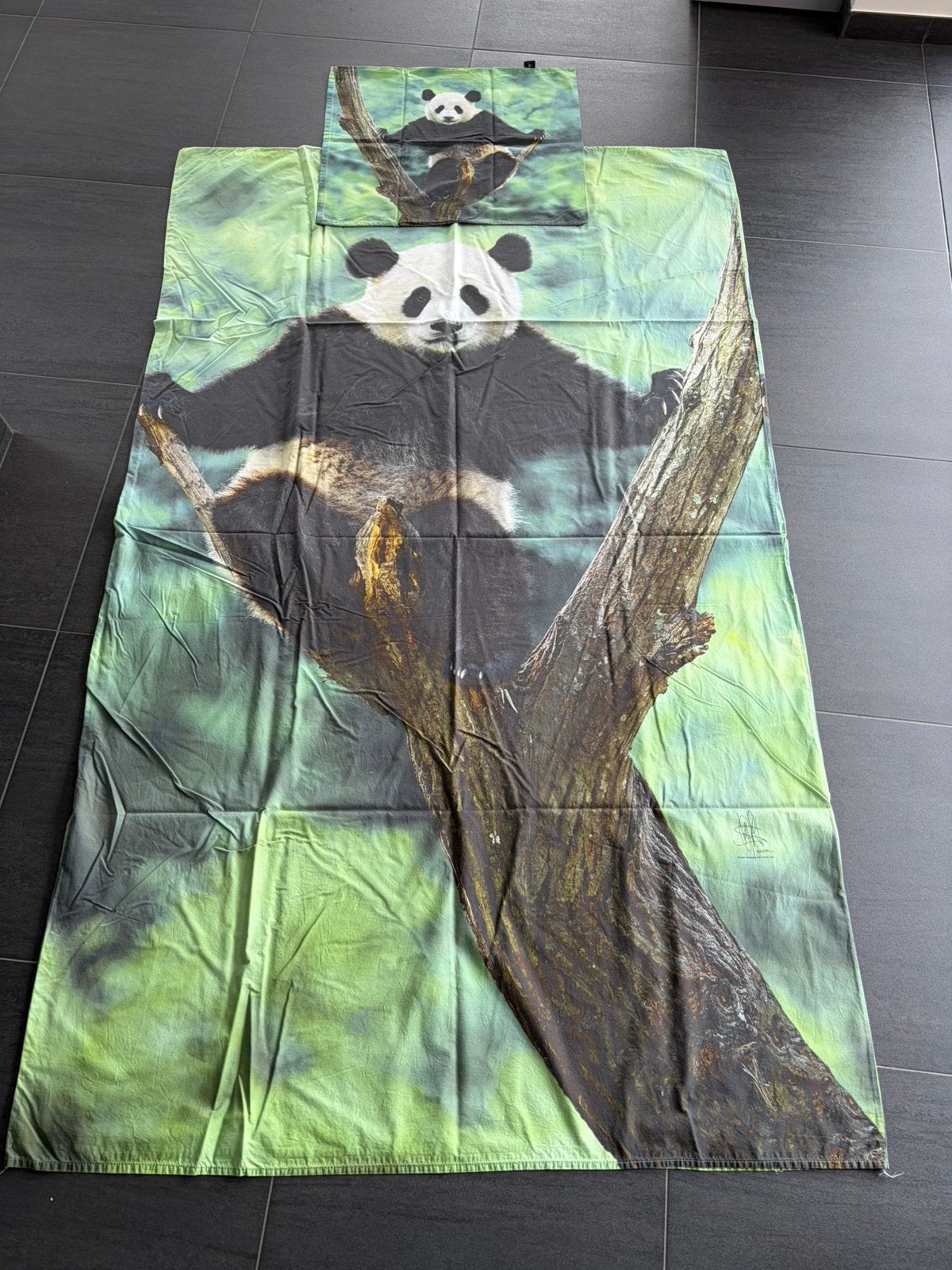 Housse de couette pour lit simple Panda, Maison & Meubles, Chambre à coucher | Linge de lit, Enlèvement ou Envoi, Utilisé, Une personne
