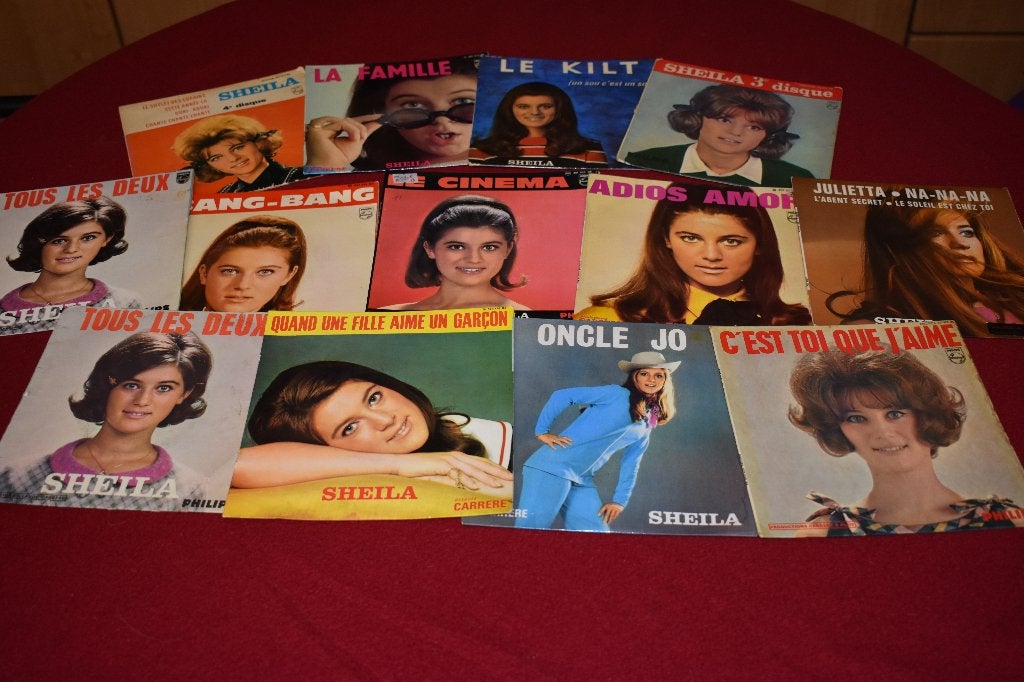 45t's en EP's (met 4 songs) van de franse zangeres SHEILA,, Cd's en Dvd's, Vinyl | Overige Vinyl, 7 inch, Ophalen of Verzenden