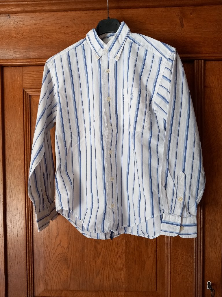 RALPH LAUREN - hemd met katoenen voering - L.M. - maat S, Verzenden, Zo goed als nieuw, Blauw, Ralph Lauren