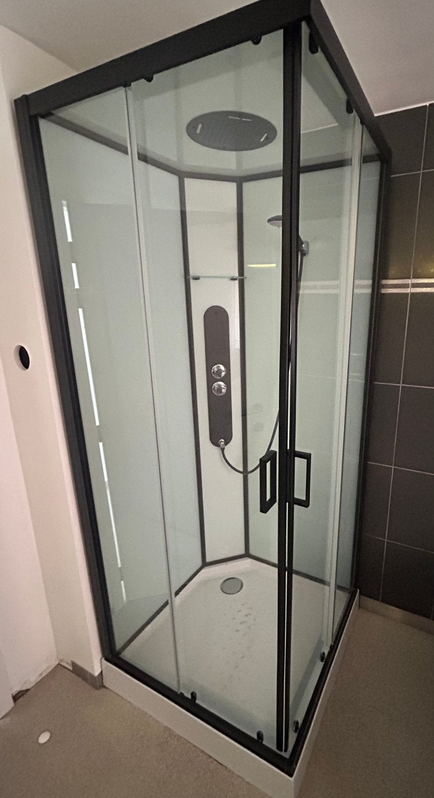 Douche cabine met regendoiche en thermostatische kraan, Ophalen, Zo goed als nieuw