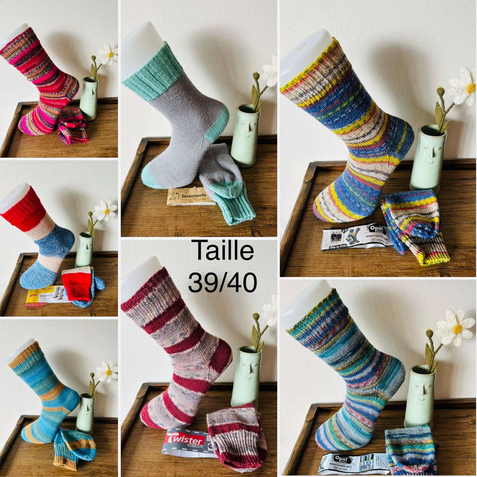 Chaussettes en laine tricotées à la main, neuves, Kleding | Dames, Sokken en Kousen, Ophalen, Nieuw, Sokken en Kniesokken