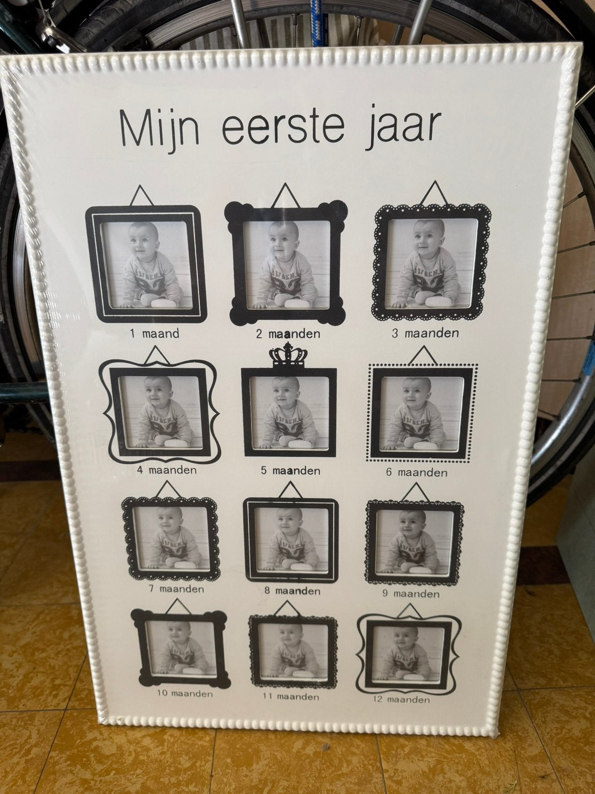 Fotokader Baby Eerste Jaar 40x60 cm **NIEUW** Kraamcadeau, Ophalen, Nieuw, Wit