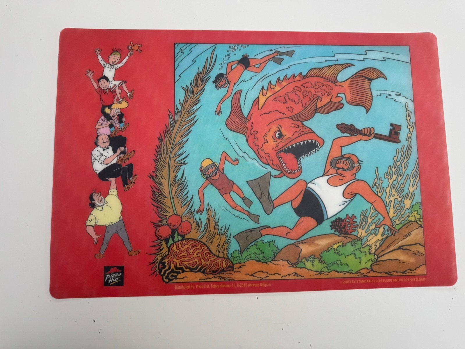 Suske en Wiske - placemat - Pizza hut:item 2, Ophalen, Suske en Wiske, Zo goed als nieuw, Gebruiksvoorwerp