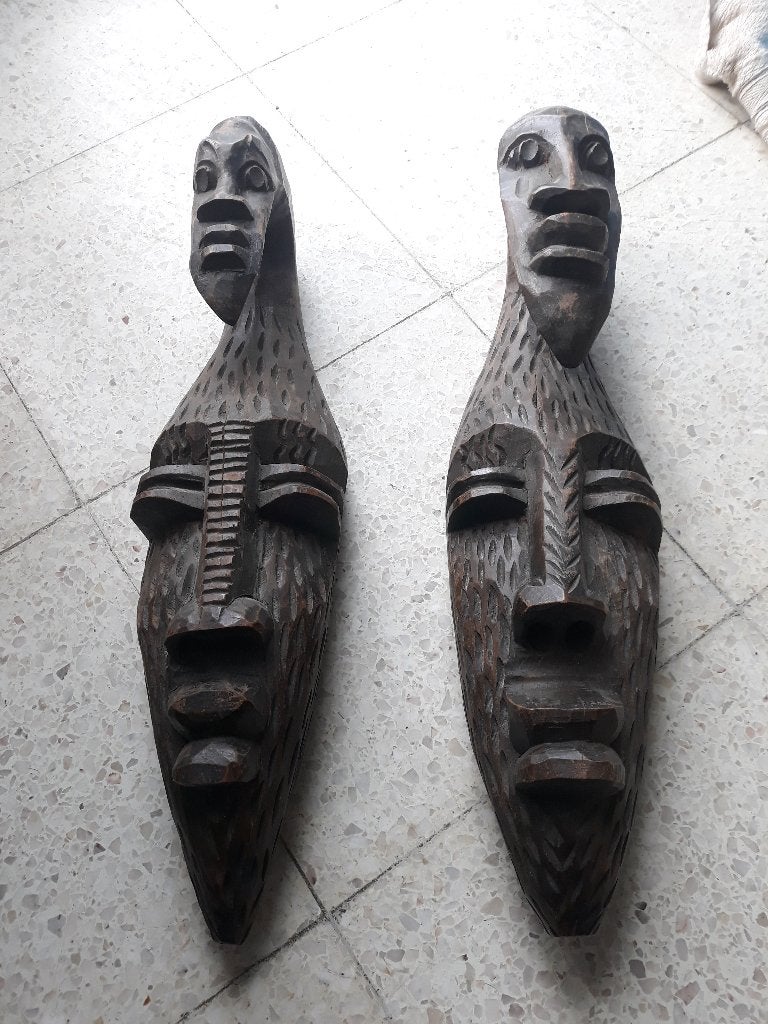 afrikaanse maskers lot, Hout, Bruin, Afrika, Masker