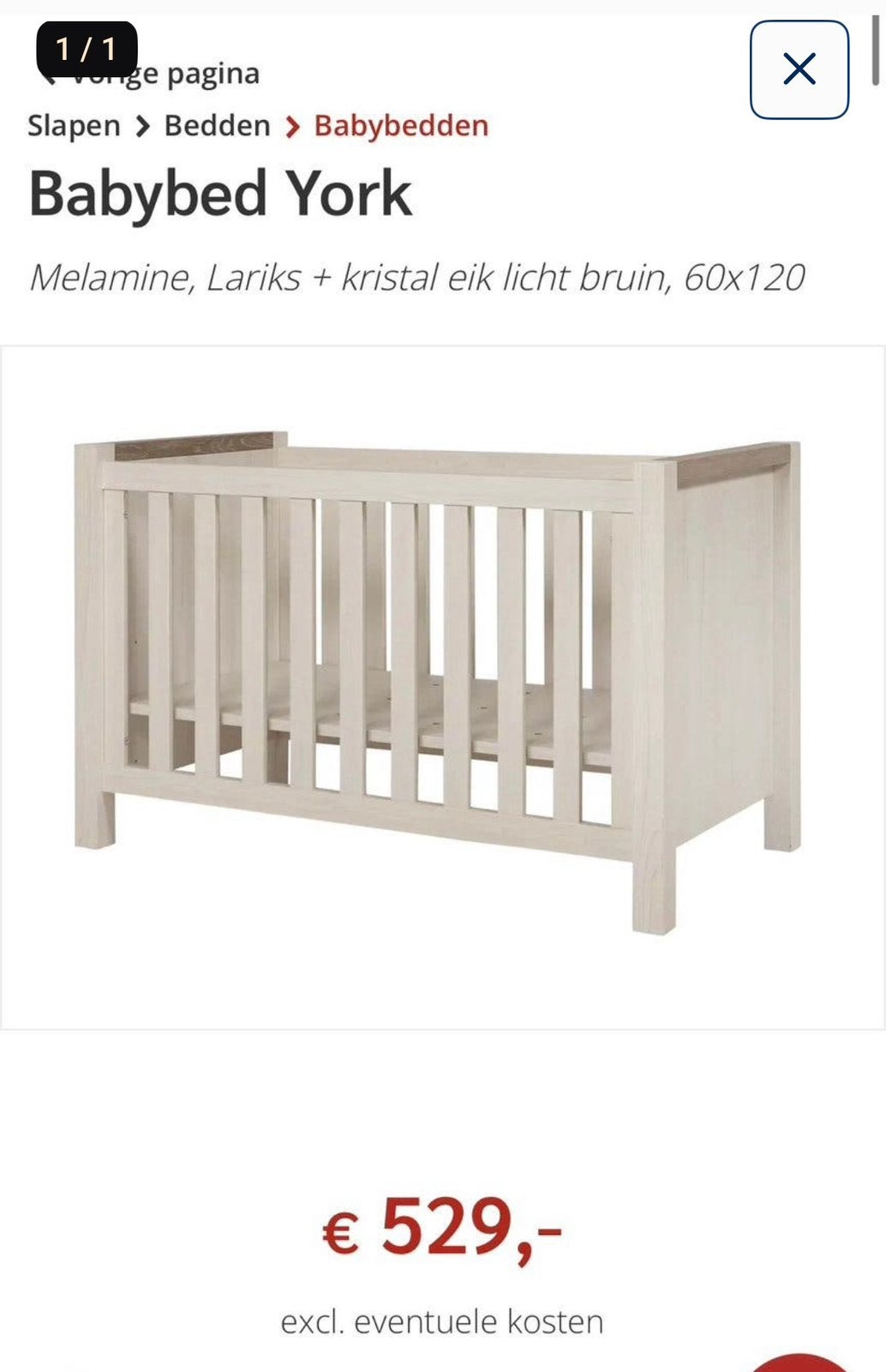 Babybedje, nog in verpakking, Ophalen, Nieuw