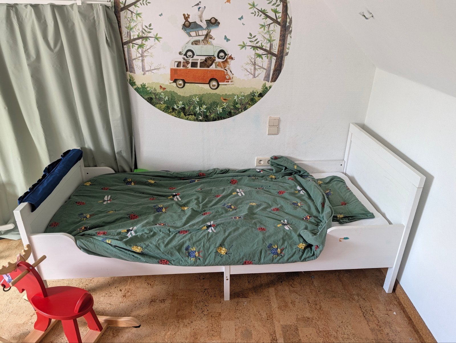 Lit gigogne Sundvik 80 x 200, matelas omsint inclus, Sommier à lattes, 70 à 85 cm, Enlèvement, 180 cm ou plus