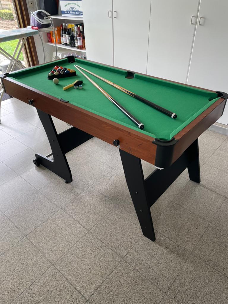 Mooie opwouwbare pooltafel in perfecte staat alles compleet., Ophalen, Zo goed als nieuw, Pooltafel