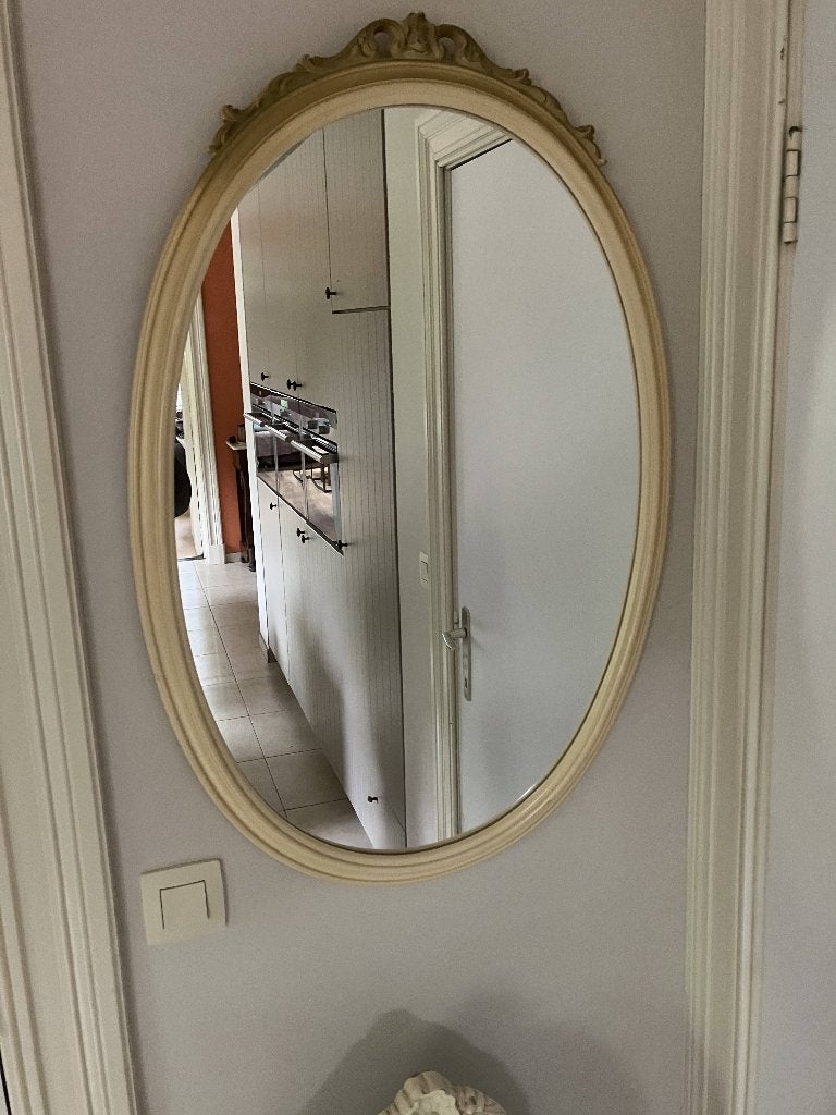 spiegel tafel en eenstoel, Ophalen, Zo goed als nieuw