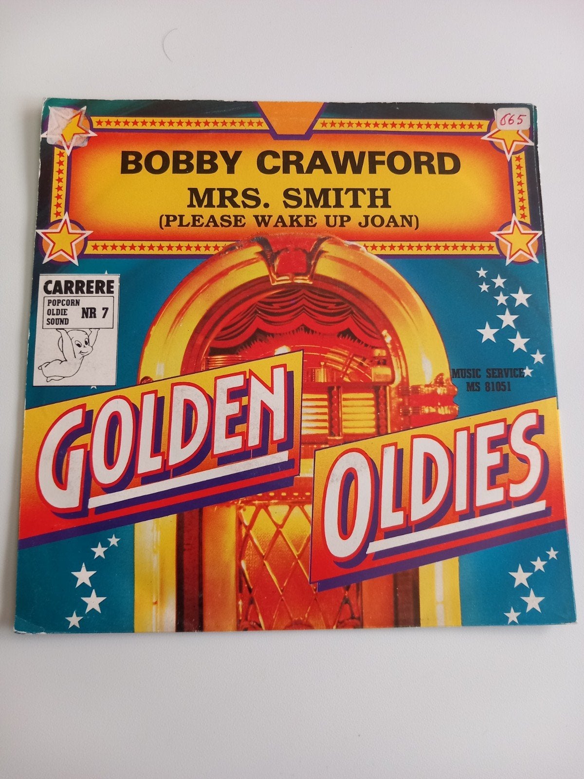 BOBBY CRAWFORD. MRS.SMITH. POPCORN OLDIES 45T