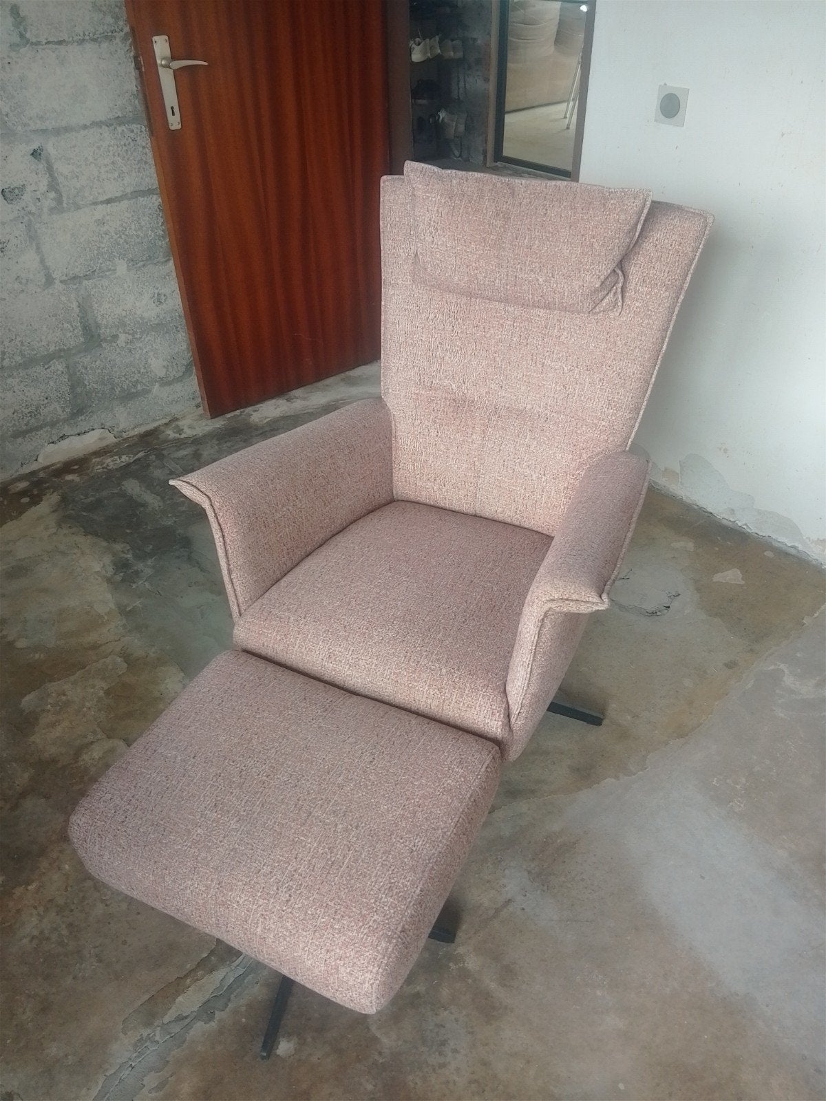 Design eenzit fauteuil met voetenbank Henders & Hazel, Enlèvement, Comme neuf