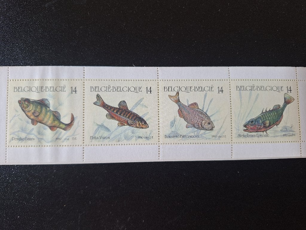 Boekje B20 - jaar 1990 - 2383-2386 - Vissen, Ophalen, Postfris, Postfris