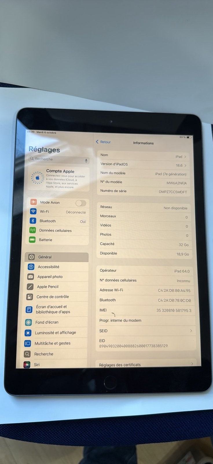 Ipad 7th génération, Informatique & Logiciels, Enlèvement ou Envoi, Comme neuf