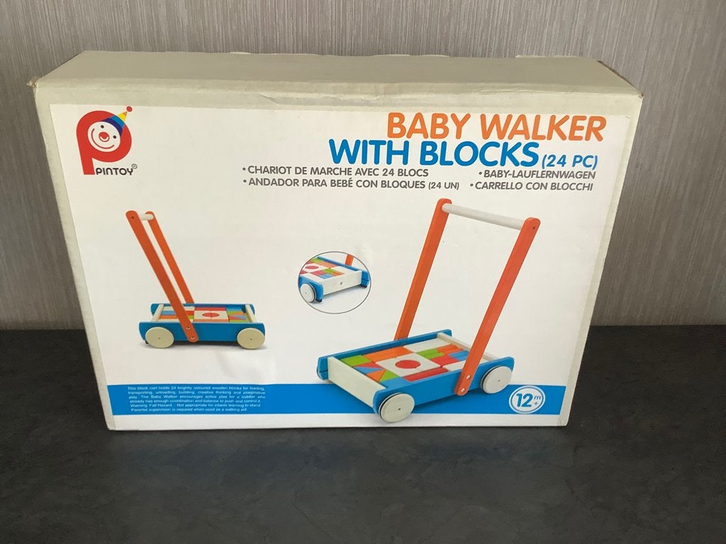 Houten Pintoy loopwagen (Nieuw), Ophalen of Verzenden, Nieuw, Duw- of Trekspeelgoed