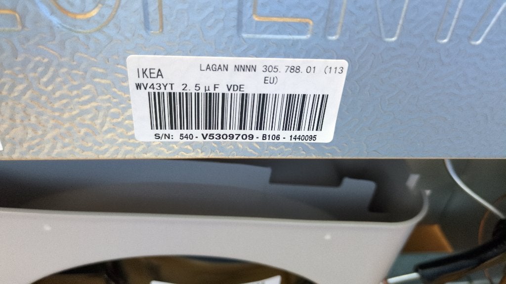 Réfrigérateur avec congélateur - Ikea Lagan, Electroménager, Avec compartiment congélateur, Comme neuf, Enlèvement, 45 à 60 cm