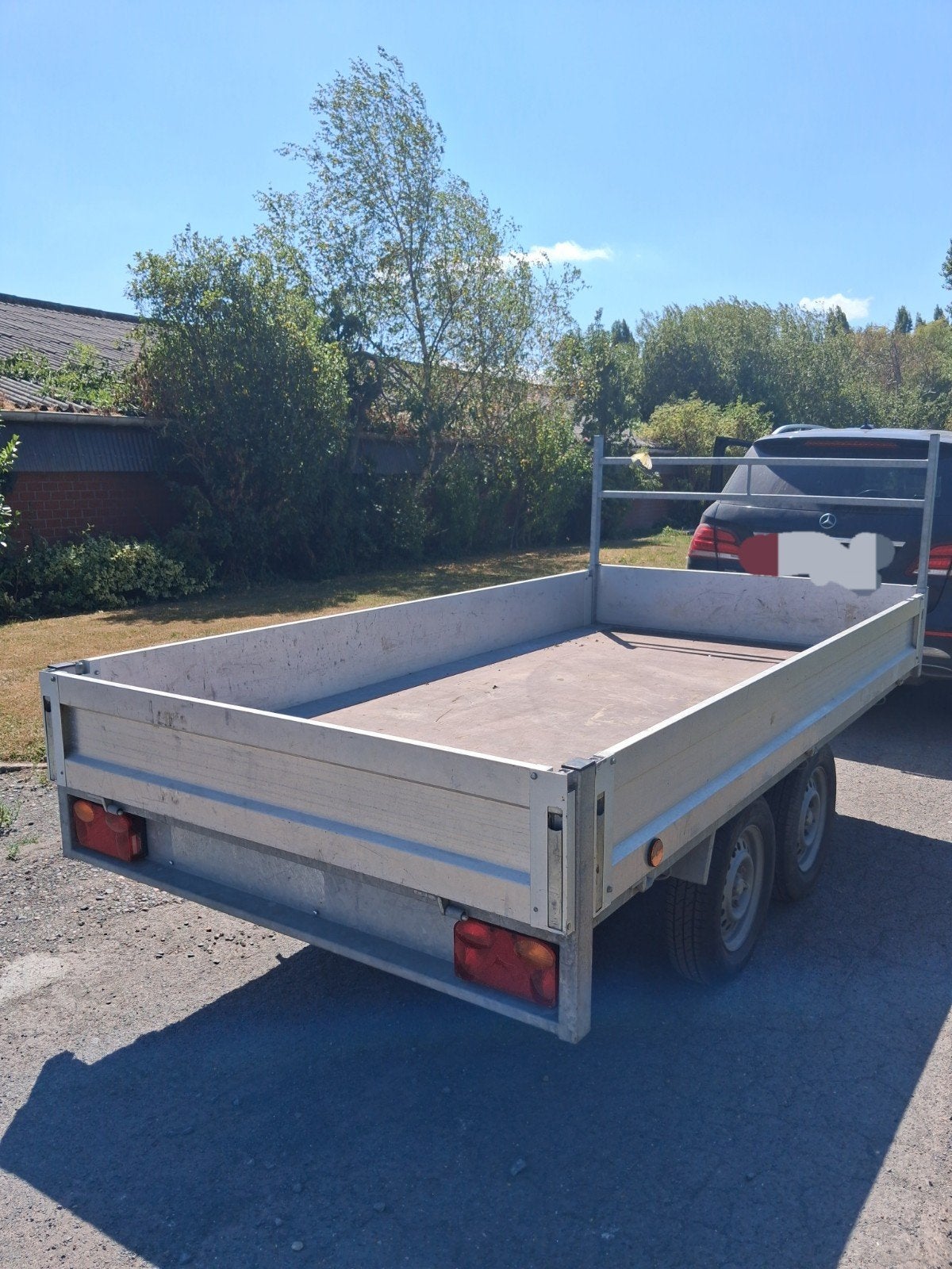Remorque à plateforme de 750 kg de 3 m x 1 m50 en bon état !, Enlèvement, Comme neuf