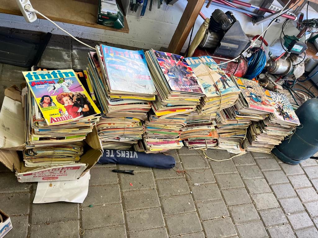 Gros lot journal de tintin et spirou wellin arlon, Collections, Enlèvement ou Envoi, Journal