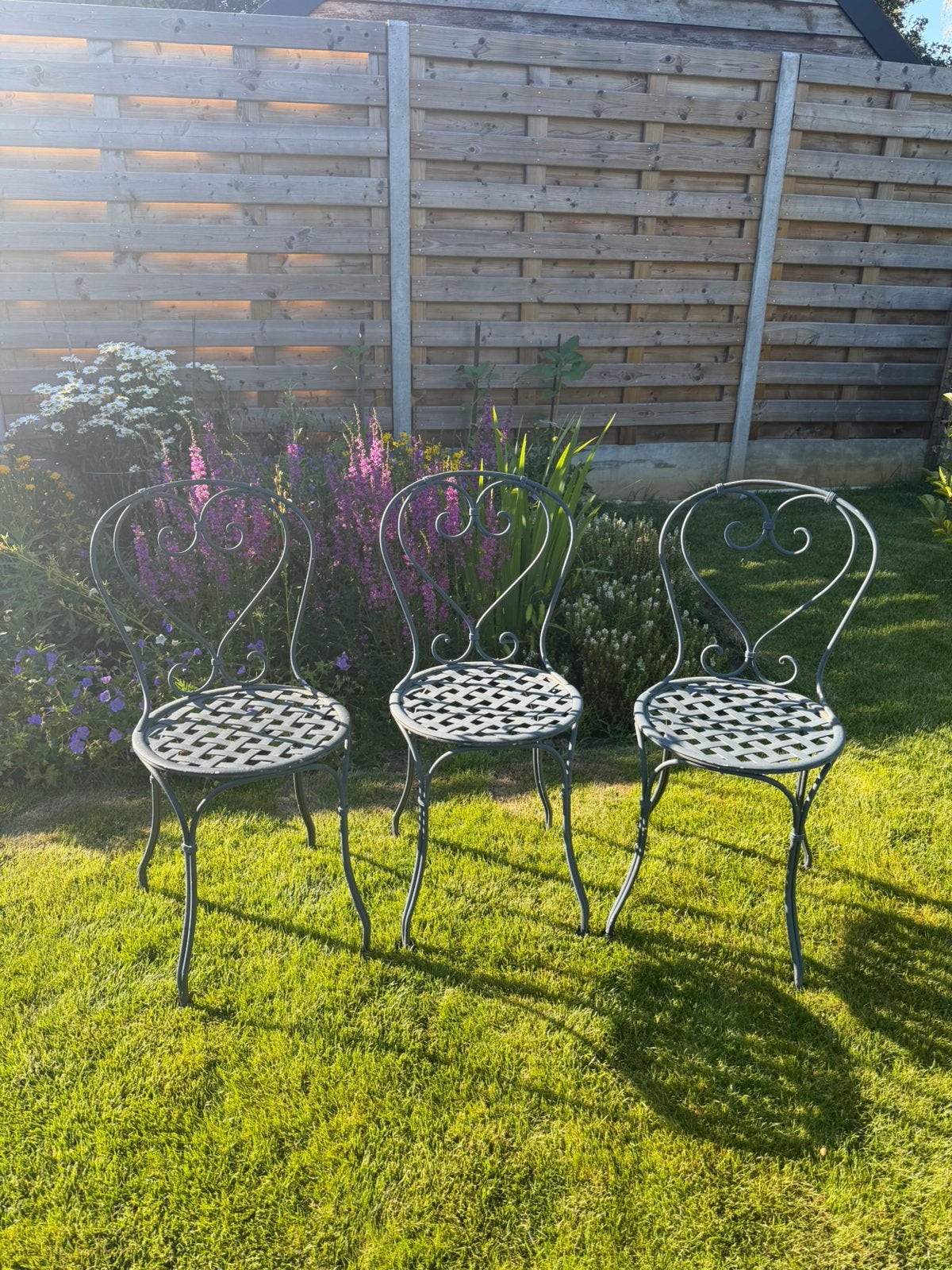 Ijzeren tuinstoelen, Tuin en Terras, Tuinstoelen, Ophalen, Gebruikt