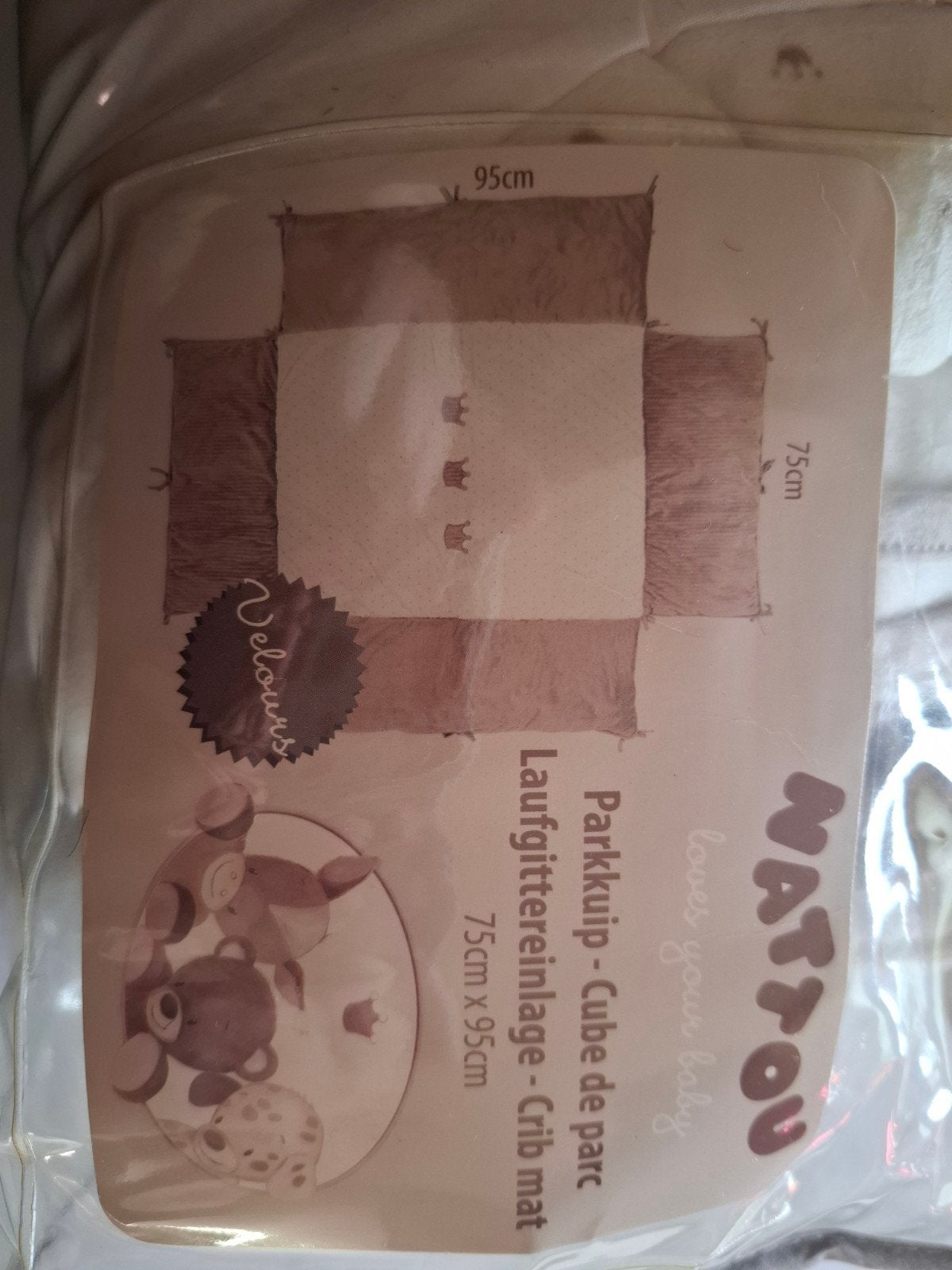 Nattou parklegger, Kinderen en Baby's, Babyparken, Ophalen, Zo goed als nieuw, Boxkleed