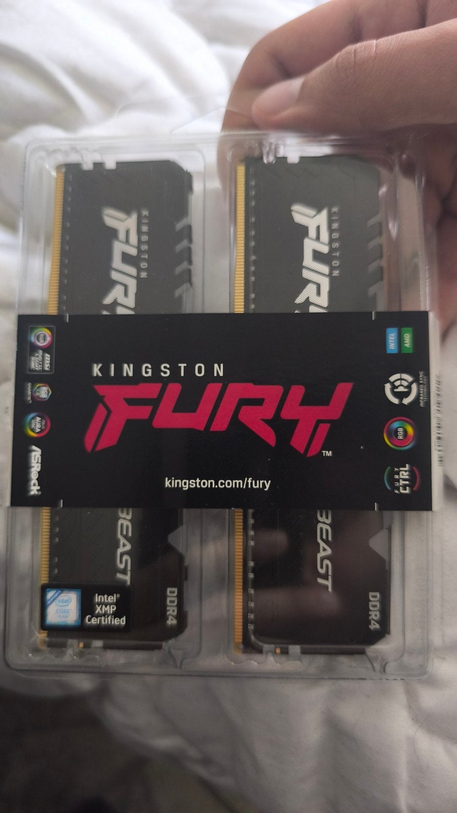 KINGSTON FURY BEAST 16GB 3200Mhz DDR4 RAM GEHEUGEN 2x8GB, Computers en Software, RAM geheugen, DDR3, Ophalen of Verzenden