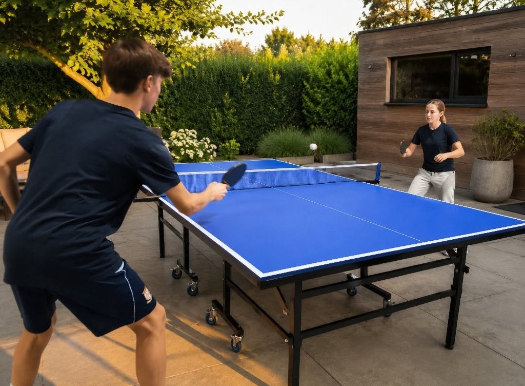 Nieuwe tafeltennis - ping pong tafel, Sport en Fitness, Tafeltennis, Ophalen, Nieuw, Tafel Indoor, Verrijdbaar