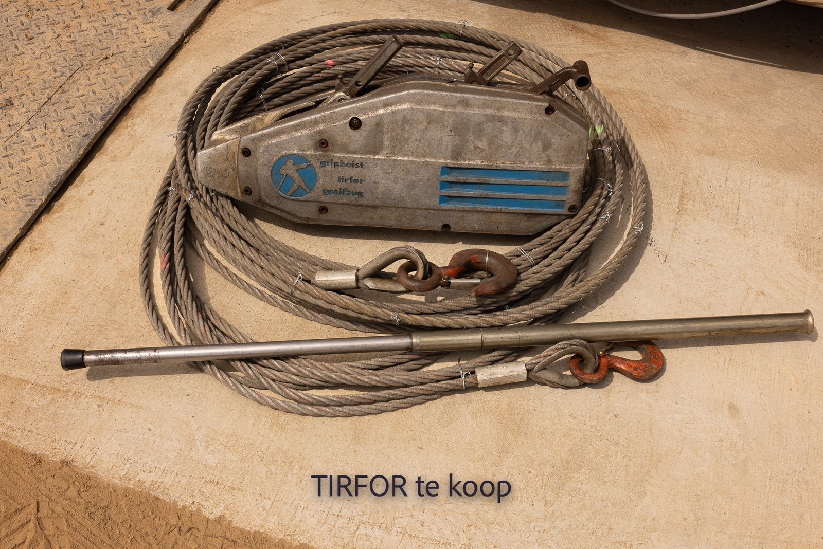 Griphoist Tirfor 3,2 ton | 2 x 20 m Ø16 mm kabel / compleet, Ophalen, Gebruikt, Handmatig