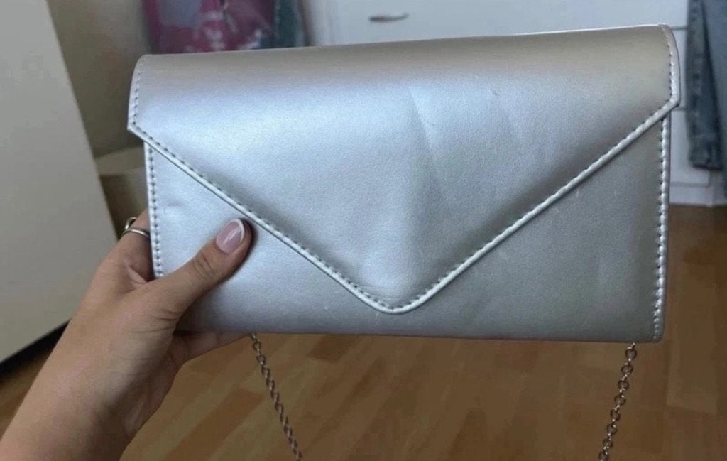 Zilveren handtas, Ophalen of Verzenden, Gebruikt, Overige kleuren, Handtas