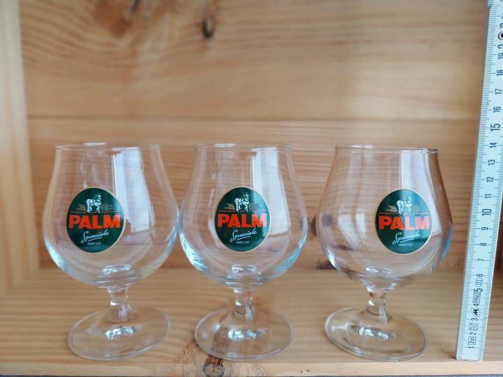 3 bierglazen Palm, Verzamelen, Ophalen, Palm