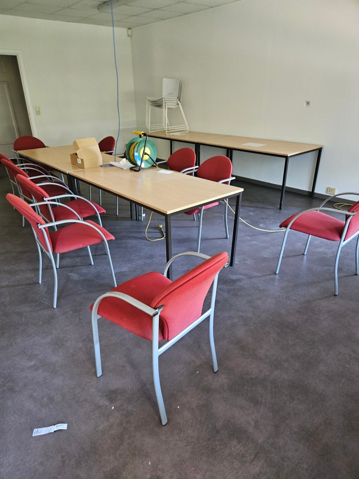 tafel met stoelen, Ophalen