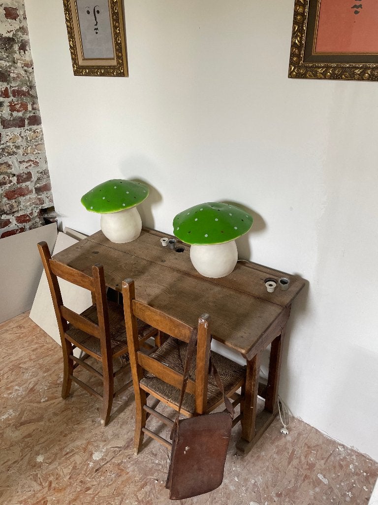 bureau d'école en bois ancien, Antiquités & Art, Enlèvement