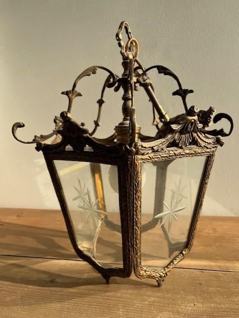 Lampe suspendue ancienne (éclairage de hall) Hauteur : 35 cm, Maison & Meubles, Lampes | Suspensions, Enlèvement ou Envoi, Utilisé