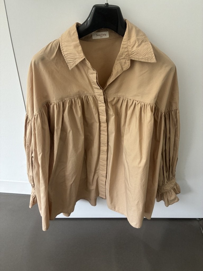 Beige hemd van Meli maat TU, in perfecte staat!, Ophalen of Verzenden, Zo goed als nieuw, Maat 34 (XS) of kleiner, Beige