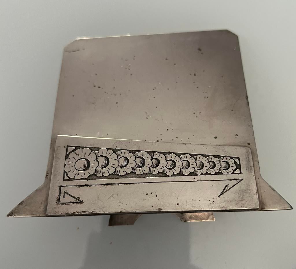 Art Deco Business Card houder silverplated, Ophalen of Verzenden