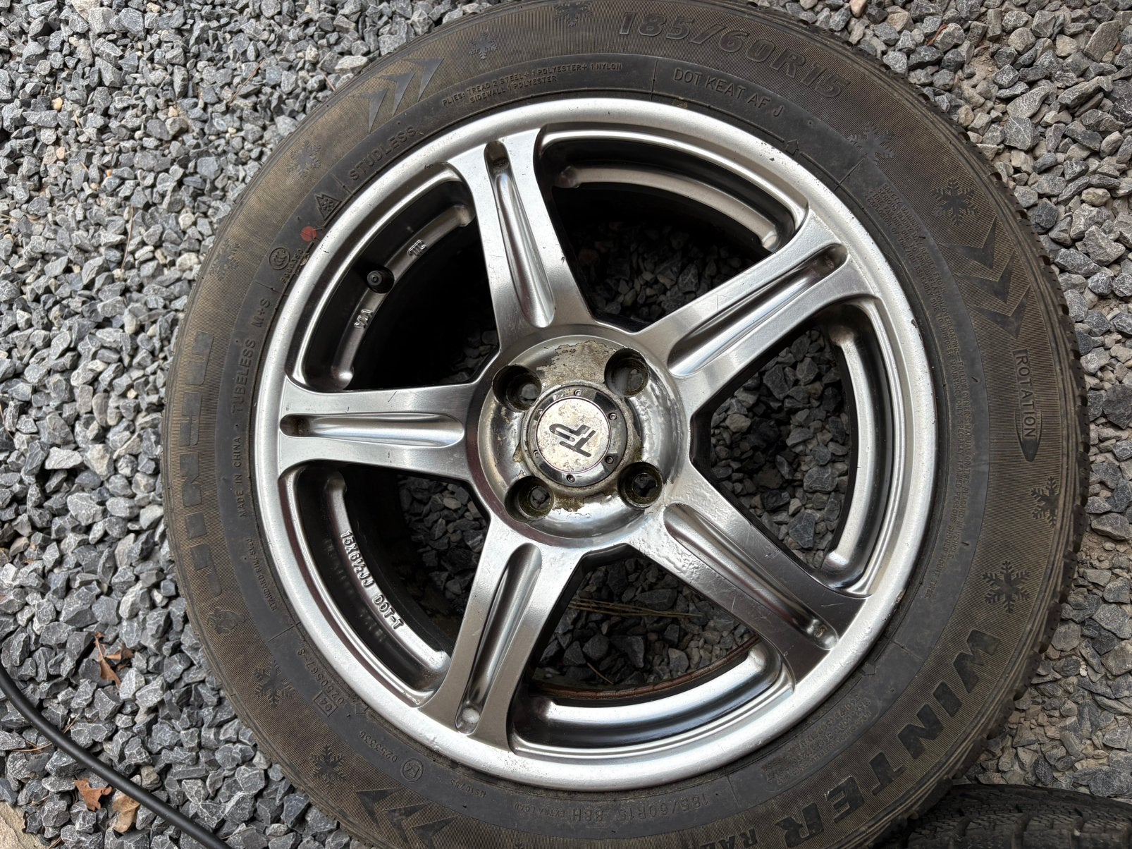 Velg met winterband, Auto-onderdelen, Ophalen, Gebruikt, 15 inch, Velg(en)