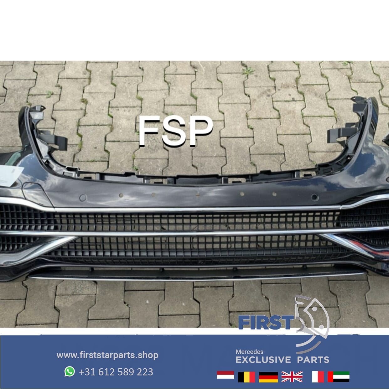 A2228804600 W222 MAYBACH VOORBUMPER COMPLEET ZWART S KLASSE, Utilisé, -, Avant, -