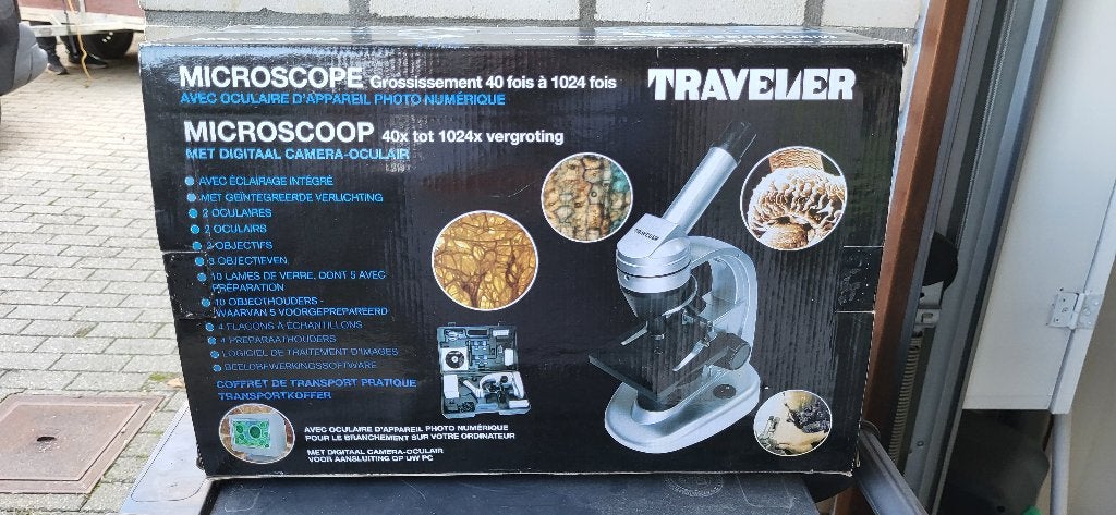 Microscope Numérique TRAVELER (40x à 1024x) NEUF, TV, Hi-fi & Vidéo, Enlèvement ou Envoi, Neuf, 1000x ou plus, Microscope biologique