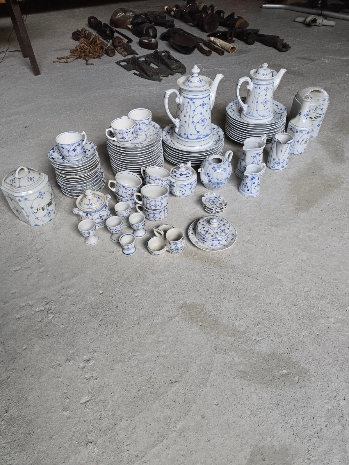 antiek servies kopenhagen motief meissen/sachs, Ophalen