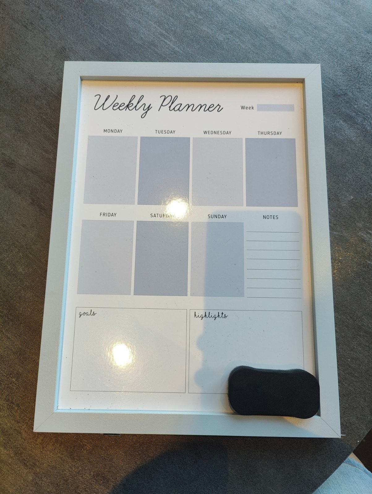 Weekplanner Whiteboard, Maison & Meubles, Accessoires pour la Maison | Tableaux d'affichage, Enlèvement, Utilisé