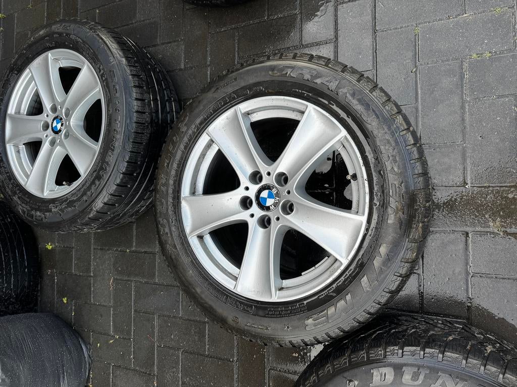 Bmw x5 velgen met banden 255/55/18 dunlop, Auto-onderdelen, Banden en Velgen, Ophalen, Winterbanden, Band(en)