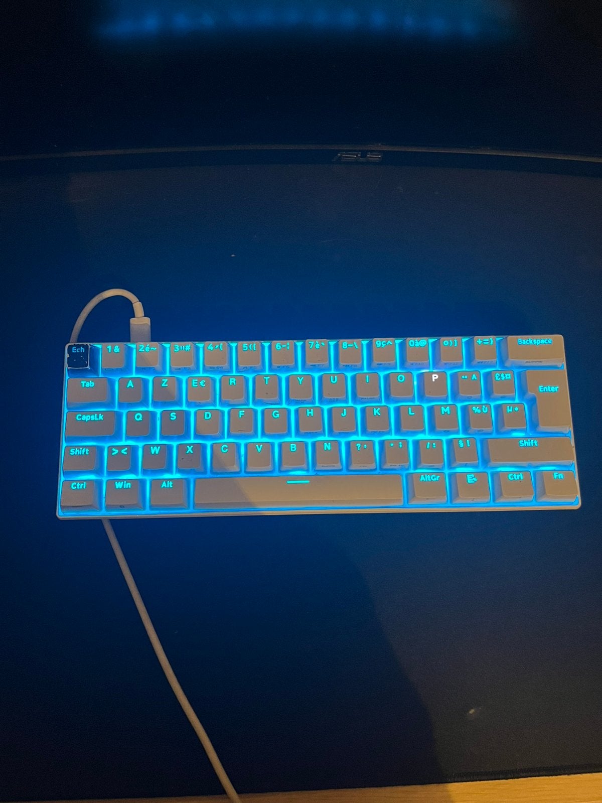 rk royal kludge rk61 mechanisch toetsenbord, Ophalen of Verzenden, Azerty, Zo goed als nieuw, Draadloos