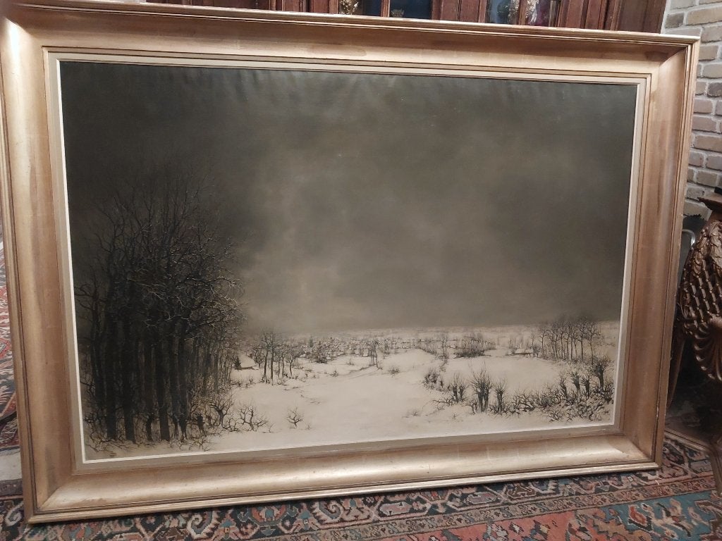 Leo Piron 173cm x123cm, Antiek en Kunst, Kunst | Schilderijen | Klassiek, Ophalen, Doek